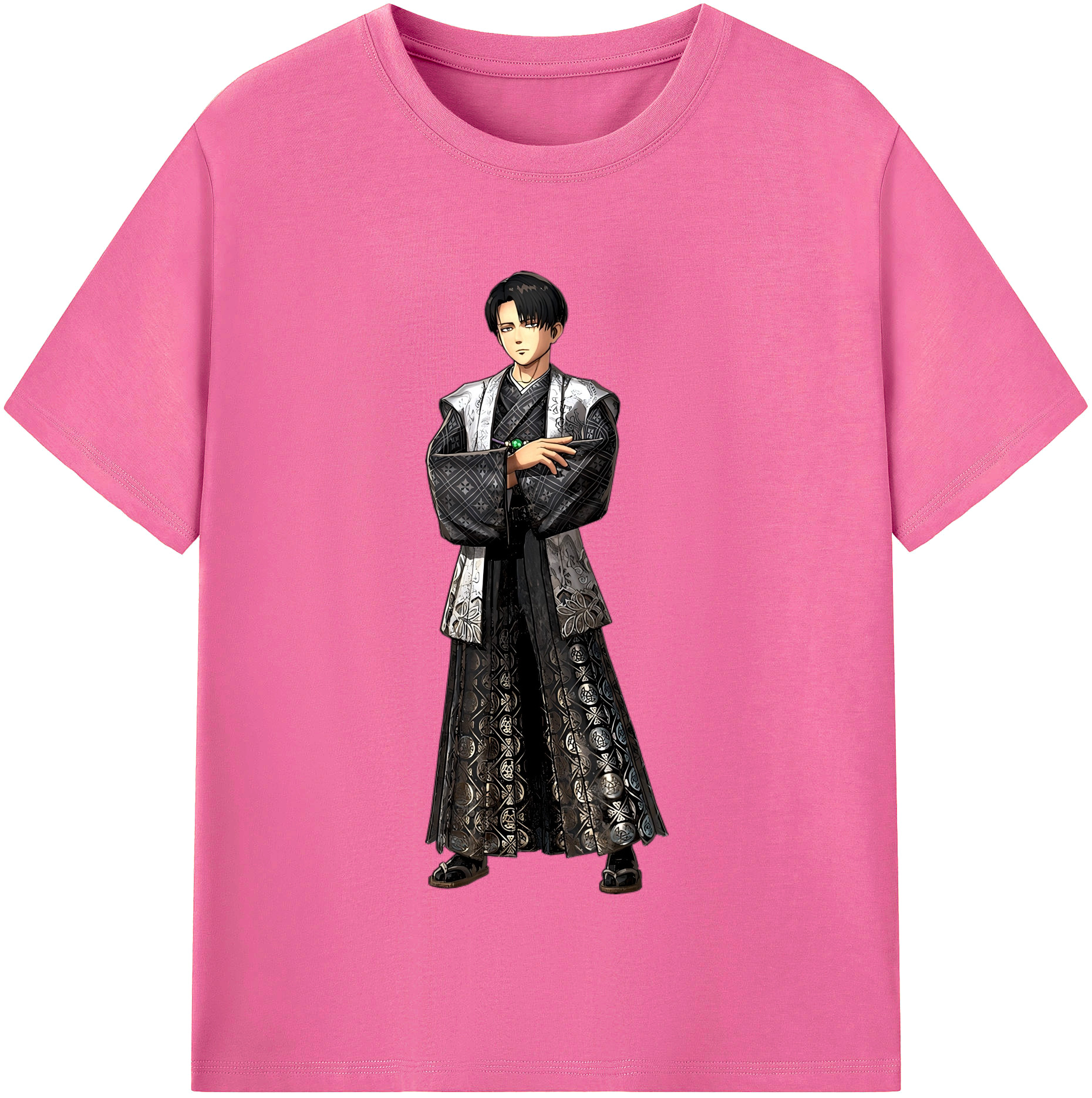 （画像用） 進撃の巨人 リヴァイ·アッカーマン Attack on Titan Levi Ackerman レディースカジュアルプリントTシャツ（綿100％）